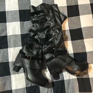 Never worn black knee boots